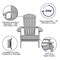 Flash Furniture Gray All-Weather Folding Adirondack Chairs, PK 4 4-JJ-C14505-GY-GG - alternate 9